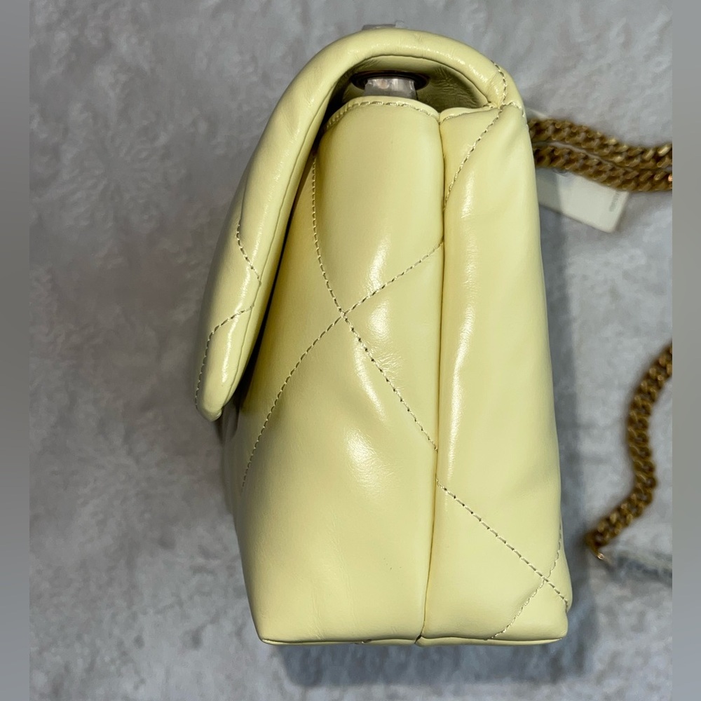 NWT Tory Burch Kira Diamond Quilt Small Shoulder Bag Convertible Frozen Zest - Picture 11 of 16
